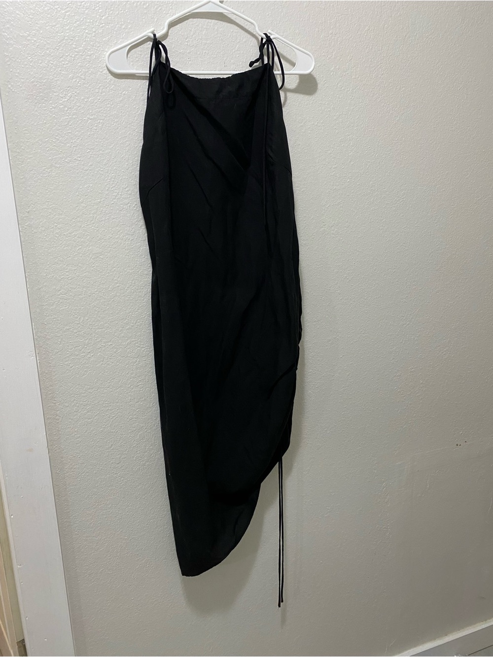H&M Black Asymmetrical Tie-Detail Women's Skirt